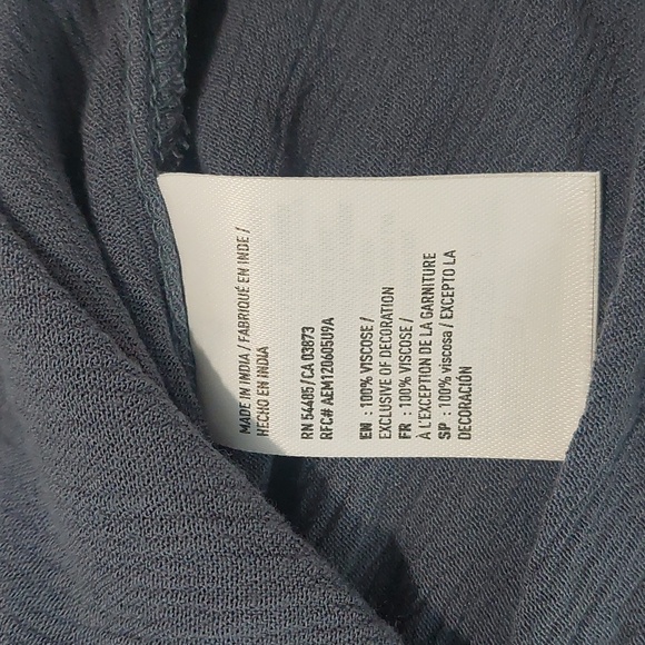 American Eagle Outfitters Lace Trim Cami ,Tank Top Blue With Black Lace .XL - Picture 3 of 7